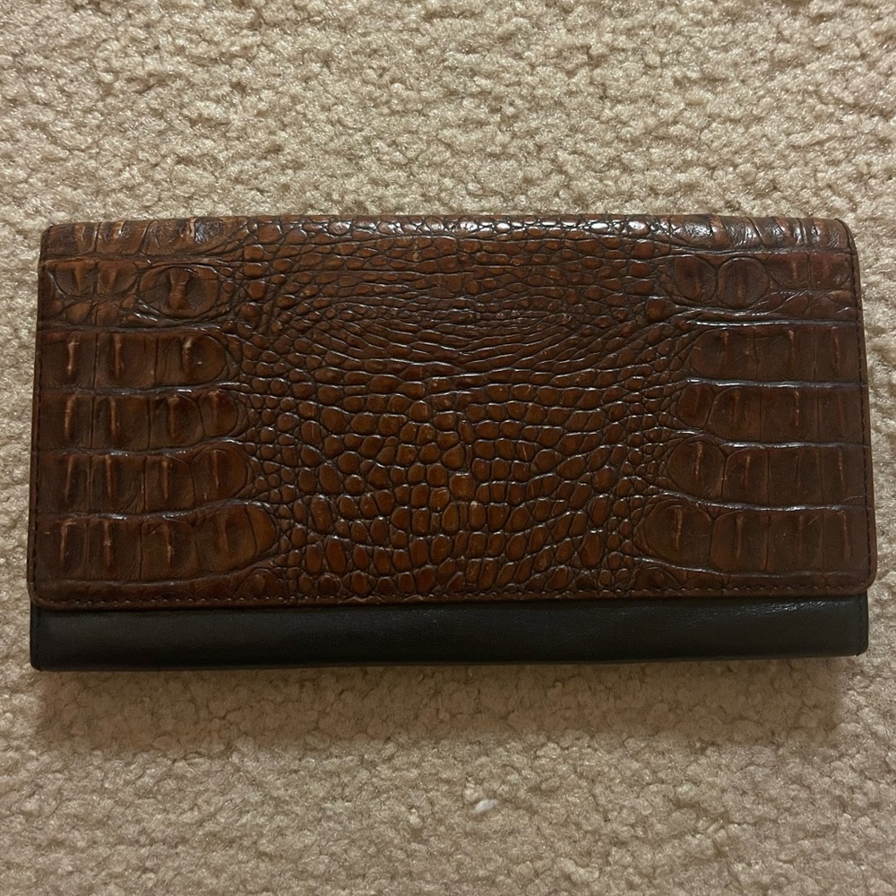 Brahmin Leather and Crocodile Skin Wallet